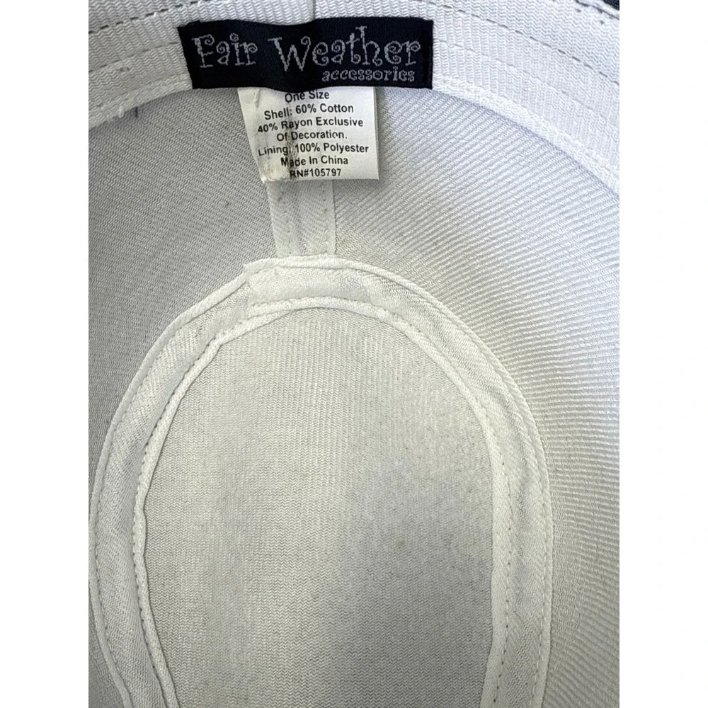 Fair Weather Accessories Mens Grey Chambray Fedora Hat with Cream Bow Band OS